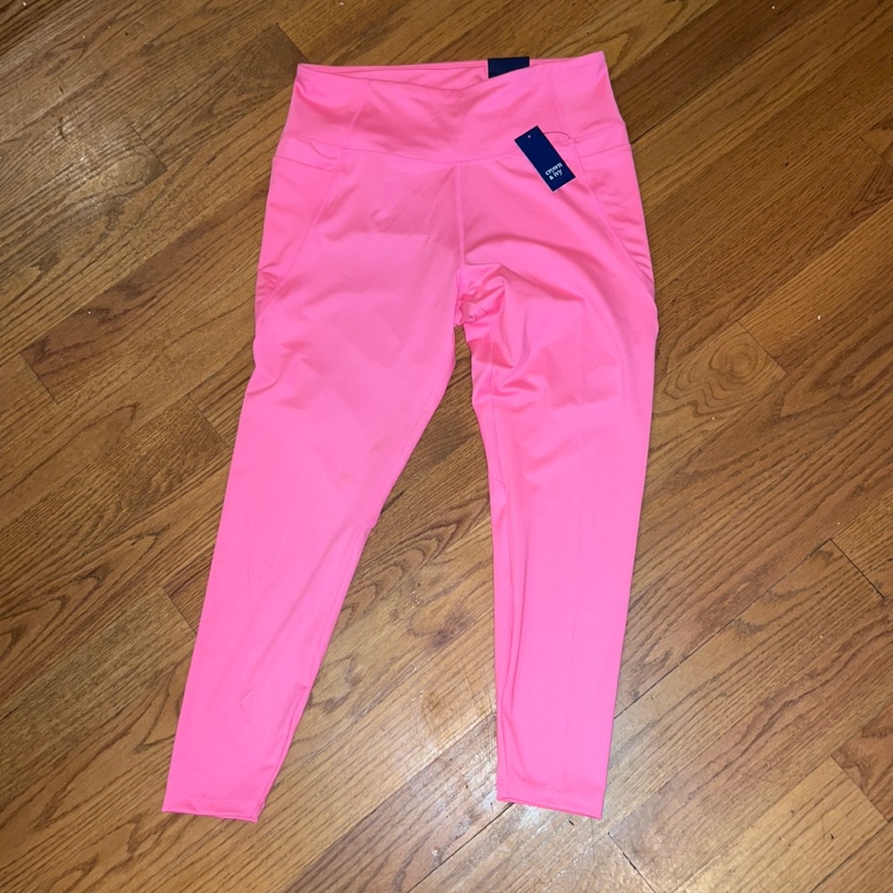 Crown & Ivy hot pink leggings - womens large